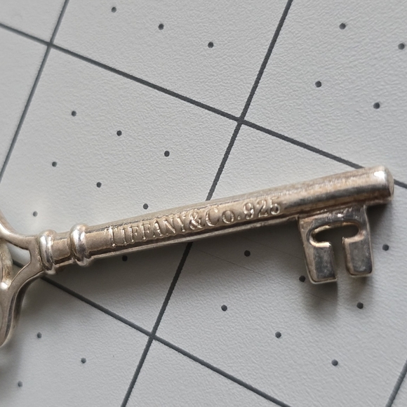 Sterling Silver Key Pendant Necklace - Picture 4 of 11